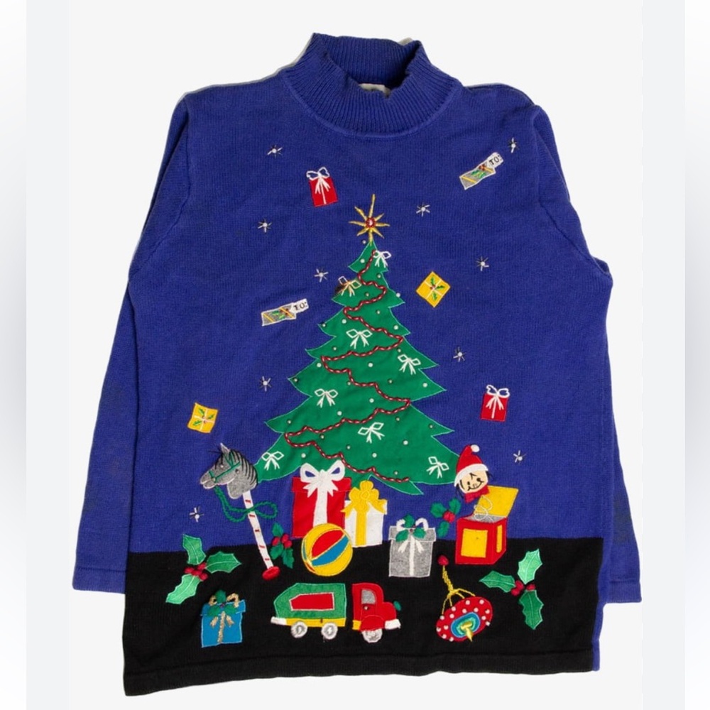 Vintage Holiday Christmas ugly sweater M